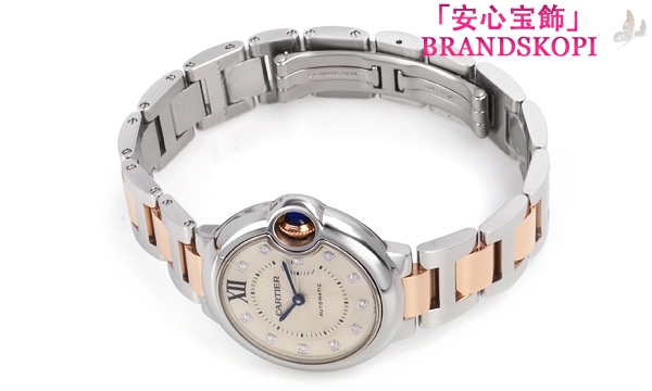 カルティエ自動巻き時計バロン ブルー 33mm WE902044