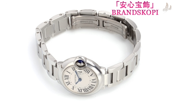 カルティエクォーツ時計バロン ブルー 28mm W69010Z4