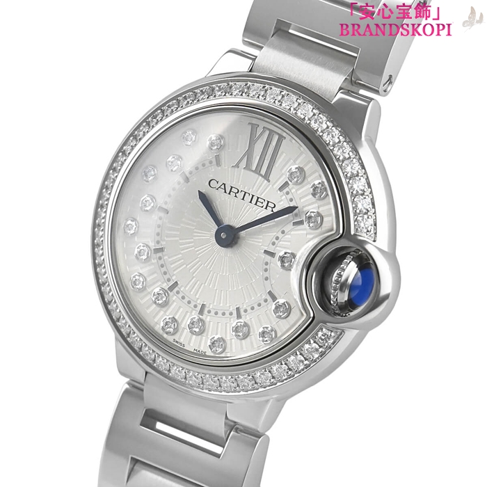 カルティエクォーツ時計バロン ブルー 28mm W4BB0034