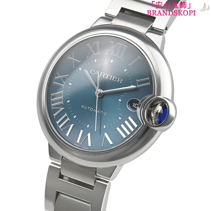 カルティエ自動巻き時計バロン ブルー 40mm WSBB0061
