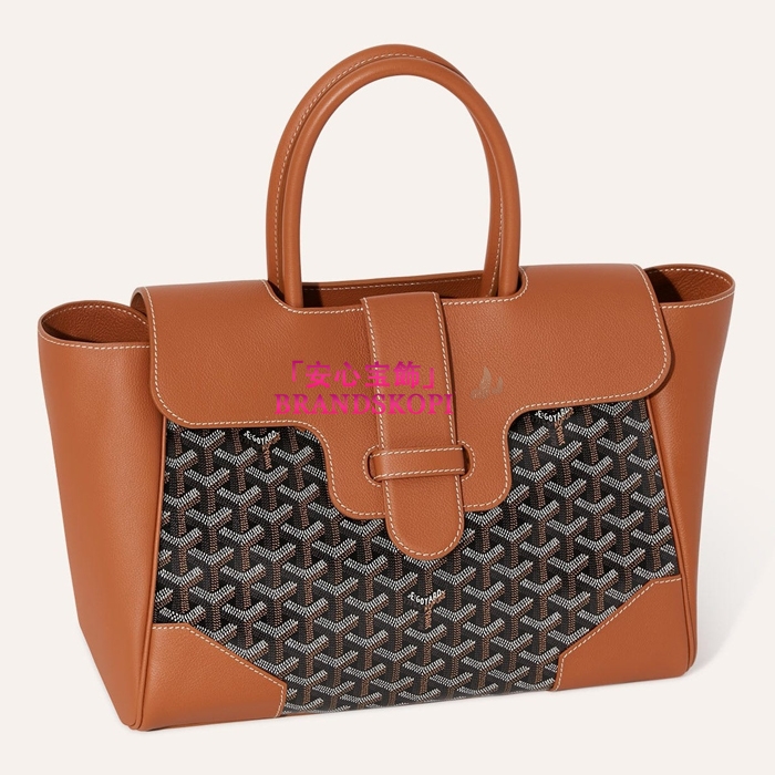 ゴヤールコピーサイゴン トートバッグ カラーブラック＆ナチュラルSAIGOCMMLTY09CL09P-BLACK-TAN