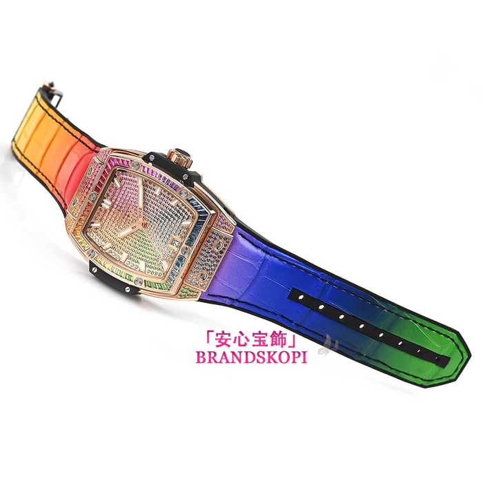 ウブロスーパーコピー時計自動巻きスピリット オブ ビッグ・バン キングゴールド レインボー 665.OX.9910.LR.0999